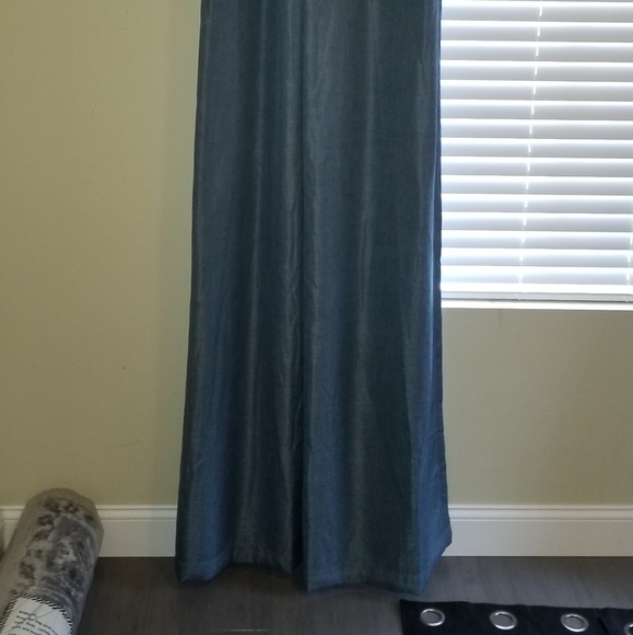 Beautiful blue faux Linen 84" curtains panels x 2 - Picture 8 of 8